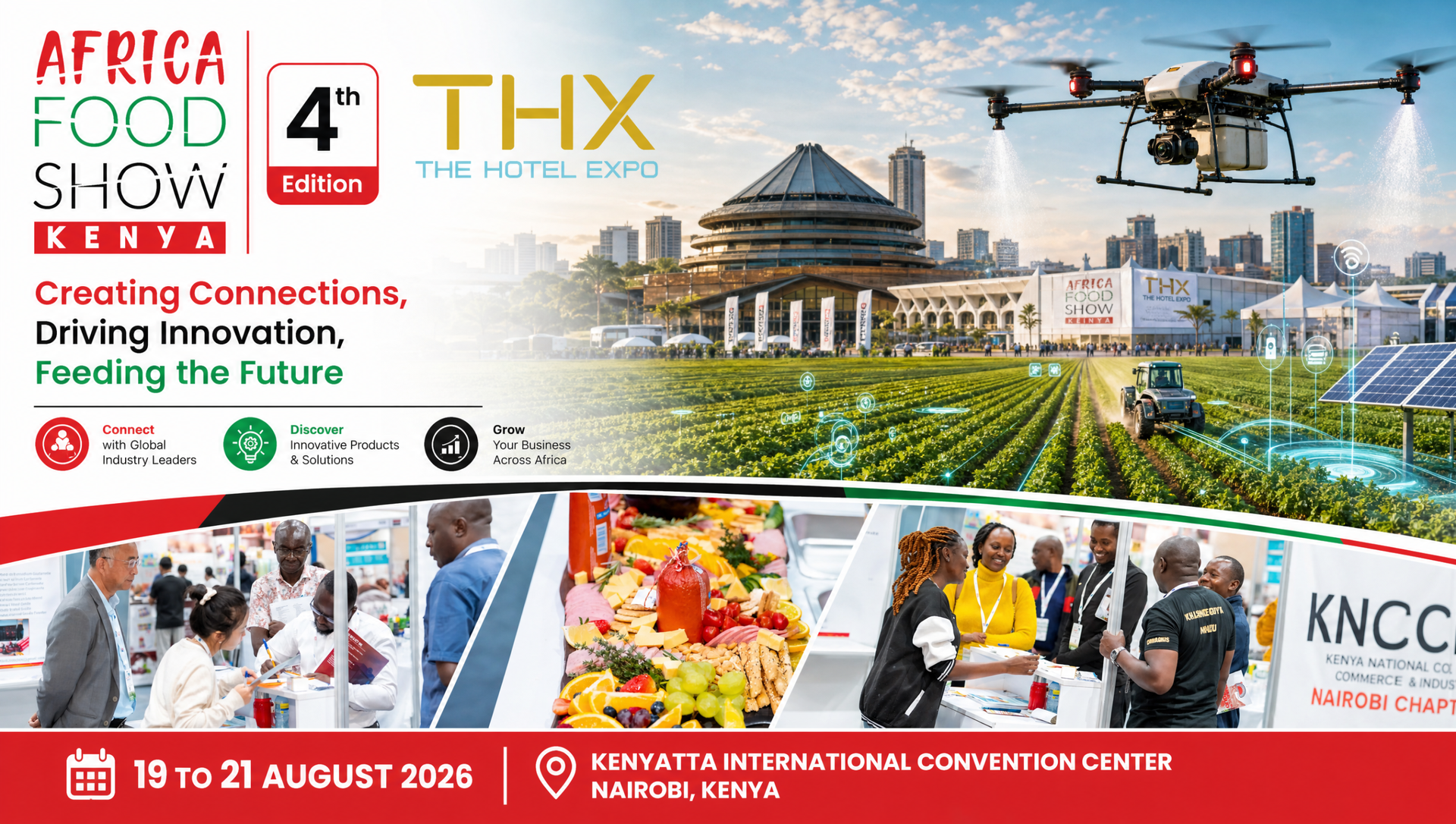 Africa Food Show Kenya visitors and exhibitors meeting on the show floor